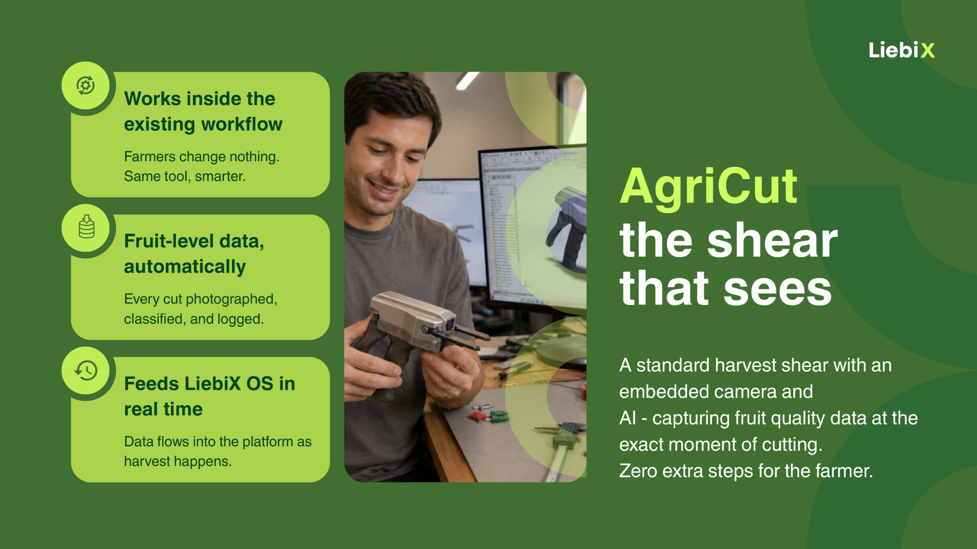 LiebiX AgriCut harvest shear with embedded camera
